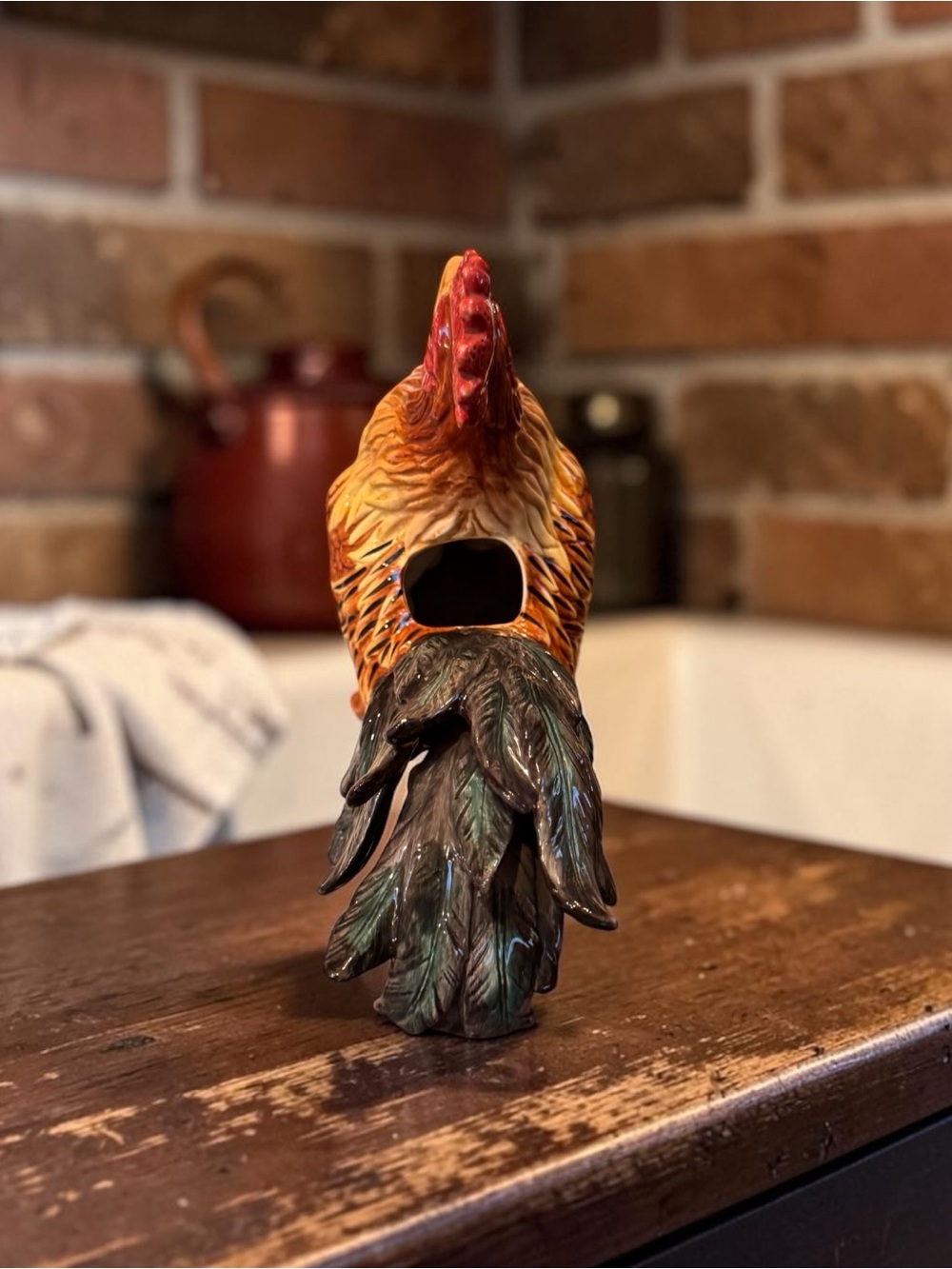 Ceramic Rooster Pitcher - Picture 4 of 7